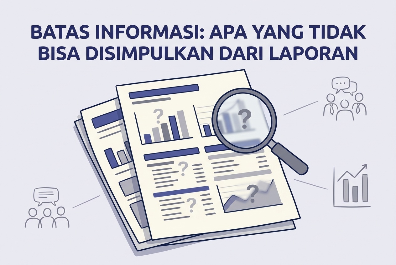 Ilustrasi batas informasi yang bisa disimpulkan dari laporan keuangan